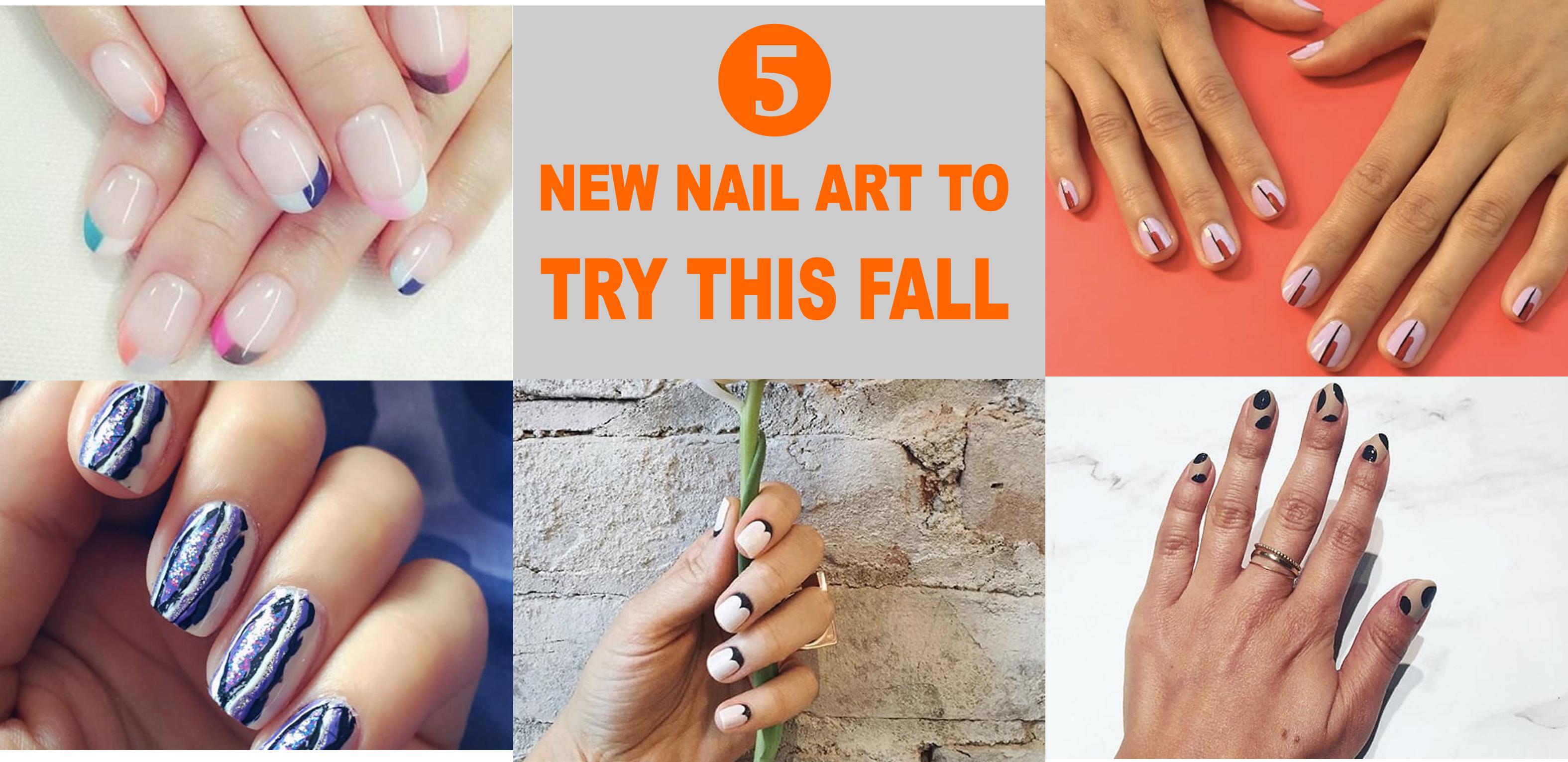 Way beyond the half-moon manicure. Here, five designs (straight from top salons and the pros) to inspire your fall nail art.