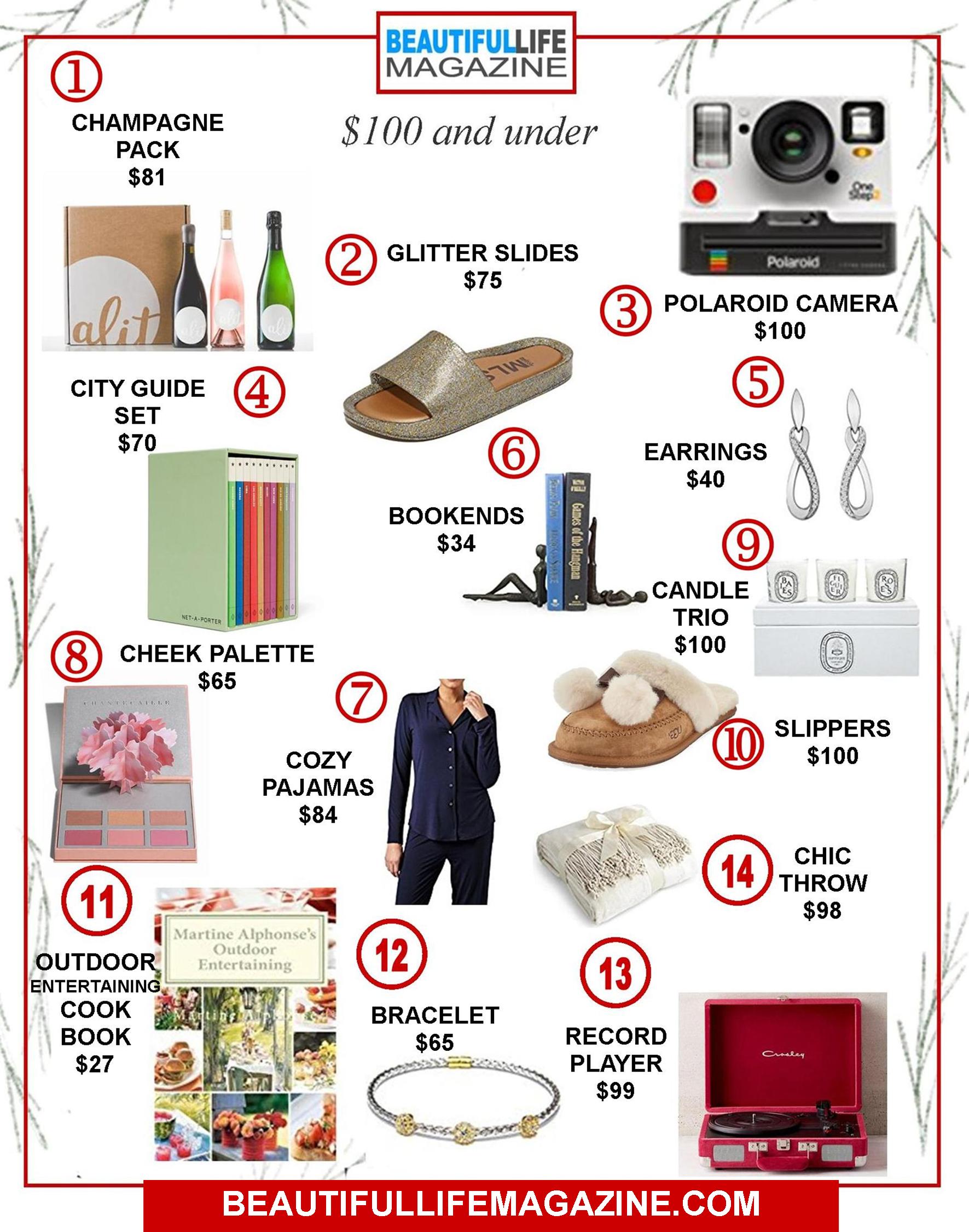 Balling on a budget this year? Check out the Beautiful Life Magazine under $100 gift picks! Luxe gifts that won't break the bank.